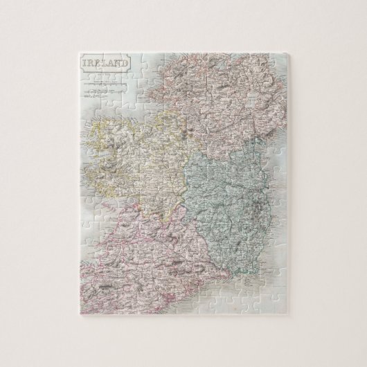  kaart van Ierland (1850) Legpuzzel (Verticaal)