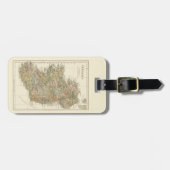  kaart van Ierland 1862 Bagagelabel (Voorkant horizontaal)