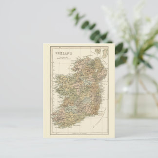 kaart van Ierland 1862 Briefkaart