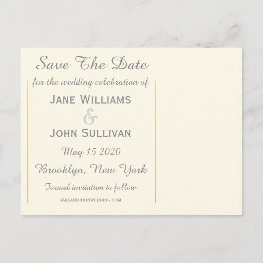 Kaart van Ierland 1862 Huwelijk Save The Date (Achterkant)