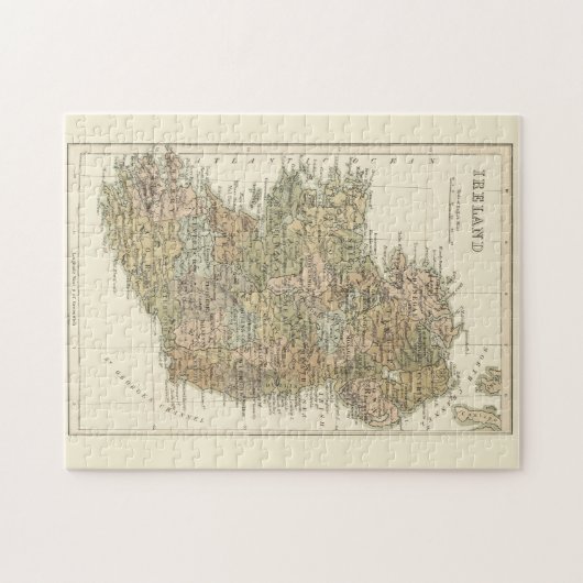 kaart van Ierland 1862 Puzzle Legpuzzel (Horizontaal)