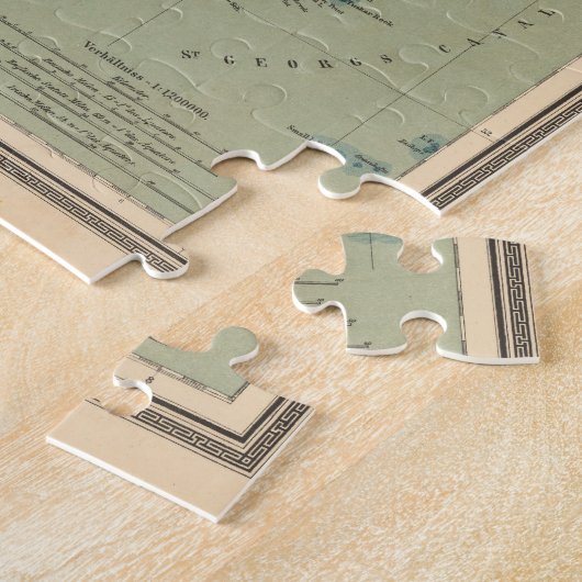  kaart van Ierland (1888) Legpuzzel (Zijkant)