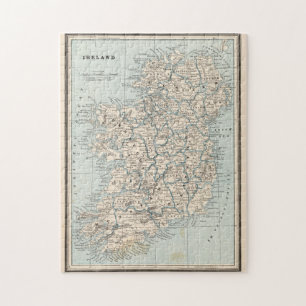  kaart van Ierland (1893) Legpuzzel
