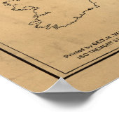  kaart van Ierland (1893) Poster (Hoek)