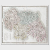 kaart van Ierland Cadeaupapier (Vlak)