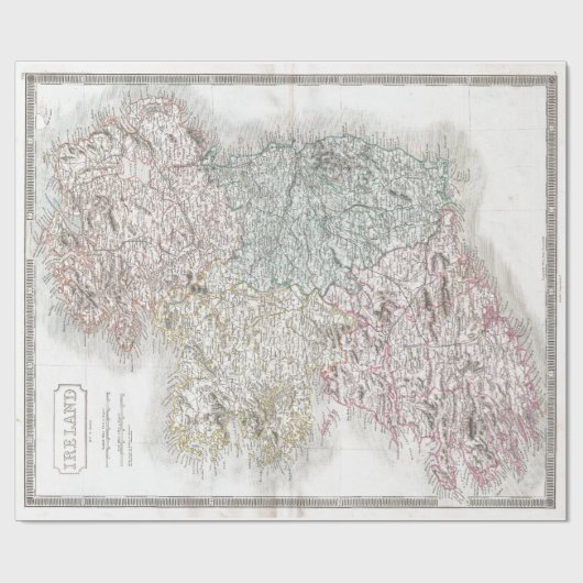  kaart van Ierland Cadeaupapier (Vlak)