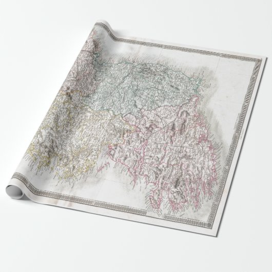 kaart van Ierland Cadeaupapier (Uitgerold)