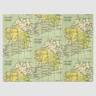 kaart van Ierland Circa 1603-1714 ontkoppeling Tissuepapier