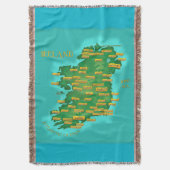 Kaart van Ierland Deken (Voorkant Verticaal)