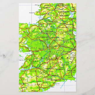 Kaart van Ierland Emerald Isle St Patrick's Day