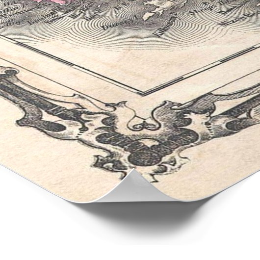  kaart van Ierland en Schotland (1862) Poster (Hoek)