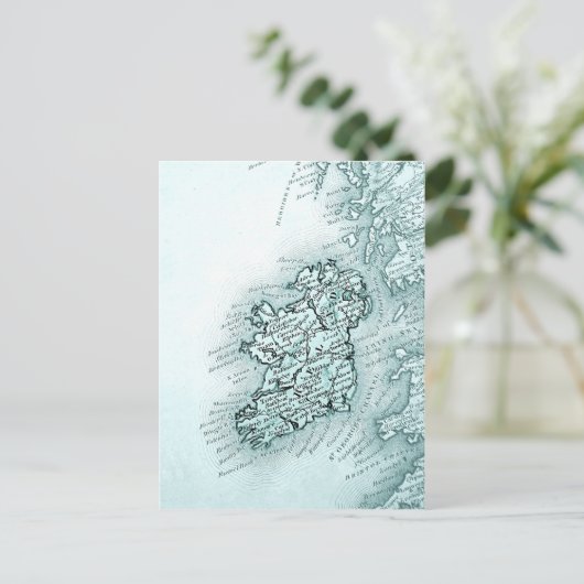  kaart van Ierland, groen (Staand voorkant)