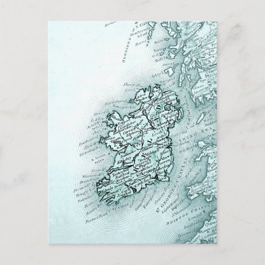  kaart van Ierland, groen (Voorkant)