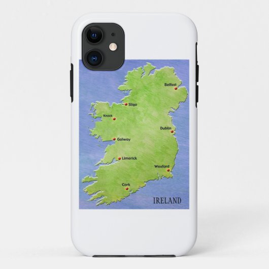Kaart van Ierland iPhone-case Case-Mate iPhone Case (Achterkant)