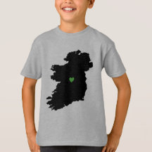Kaart van Ierland Irish Pride Green Heart