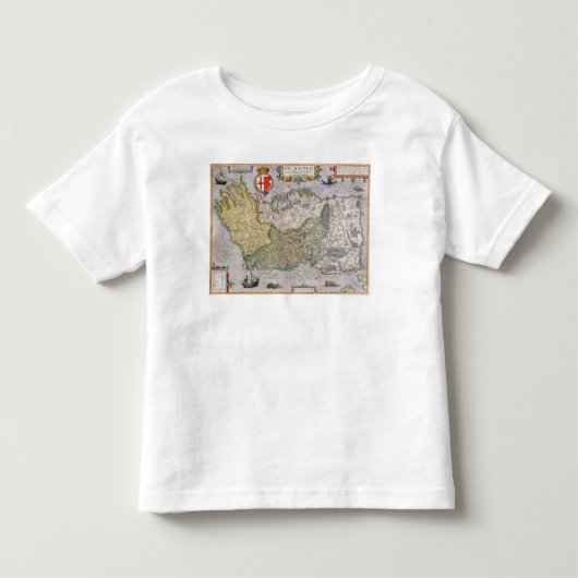 Kaart van Ierland Kinder Shirts (Voorkant)