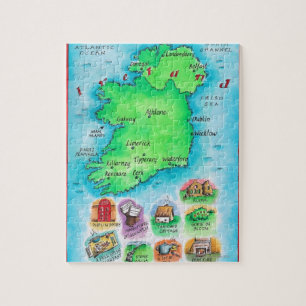 Kaart van Ierland Legpuzzel