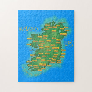 Kaart van Ierland Legpuzzel