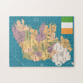 kaart van Ierland Legpuzzel (Horizontaal)