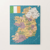 kaart van Ierland Legpuzzel (Verticaal)