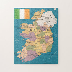  kaart van Ierland Legpuzzel