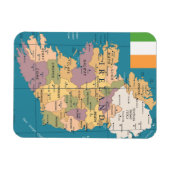  kaart van Ierland Magneet (Horizontaal)