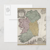 Kaart van Ierland met de provincies Ulster (Voorkant / Achterkant)