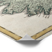 Kaart van Ierland met de provincies Ulster Poster (Hoek)