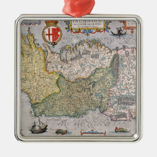 Kaart van Ierland Metalen Ornament (Voorkant)