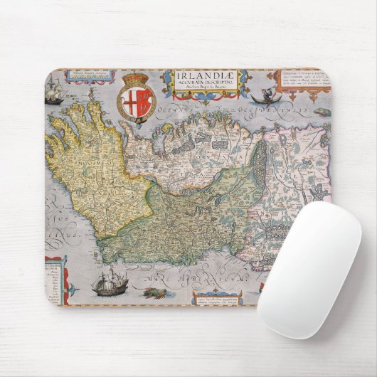 Kaart van Ierland Muismat (Met muis)