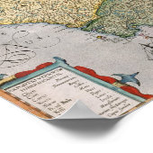 Kaart van Ierland Poster (Hoek)