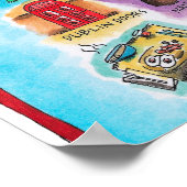 Kaart van Ierland Poster (Hoek)