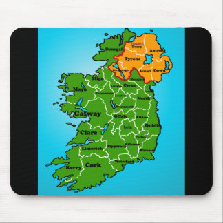 Kaart van Ierland (provincies) Muismat