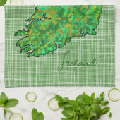 Kaart van Ierland St. Patrick's Day Theedoek (Gevouwen)
