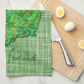 Kaart van Ierland St. Patrick's Day Theedoek (Quarter Fold)