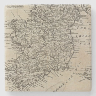 Kaart van Ierland Stenen Onderzetter