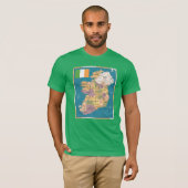  kaart van Ierland T-shirt (Voorkant volledig)