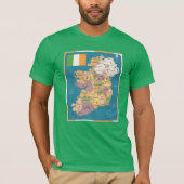  kaart van Ierland T-shirt (Voorkant)