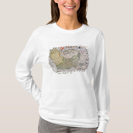 Kaart van Ierland T-shirt (Voorkant)