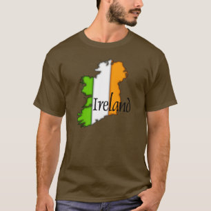 Kaart van Ierland T-shirt