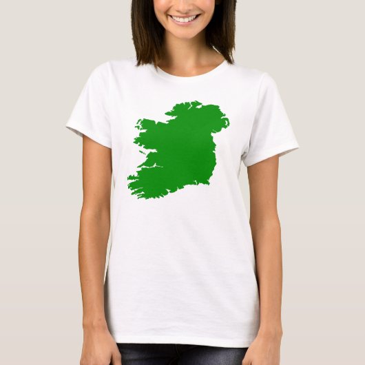 Kaart van Ierland T-shirt (Voorkant)