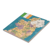  kaart van Ierland Tegeltje (Zijkant)