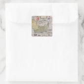 Kaart van Ierland Vierkante Sticker (Tas)