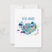 Kaart van IJsland (Achterkant)