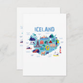 Kaart van IJsland (Voorkant / Achterkant)