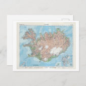  kaart van IJsland (Voorkant / Achterkant)