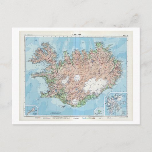 kaart van IJsland (Voorkant)