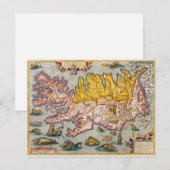 Kaart van IJsland (Voorkant / Achterkant)