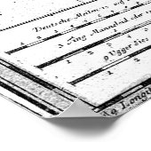  kaart van IJsland (1761) BW Poster (Hoek)