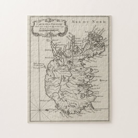 kaart van IJsland (1764) Legpuzzel (Verticaal)